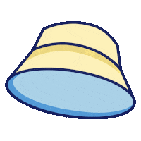 CancerCouncilQLD summer hat bucket hat summer sun Sticker