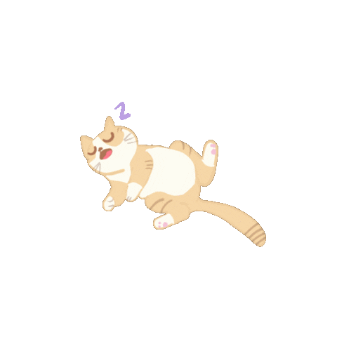 Tired Cat Sticker