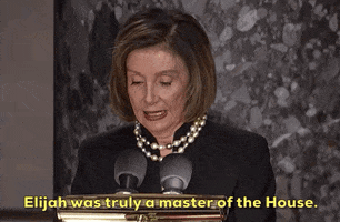 news nancy pelosi elijah was truly a master of the house GIF