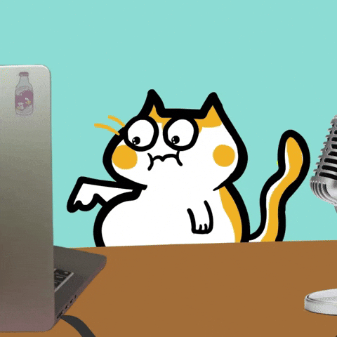 Embarrassed Cat GIF by Poku Meow