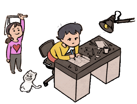 Artist Drawing Sticker