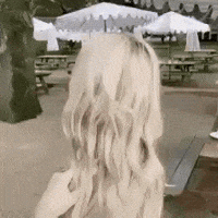 Emma Roberts Hair Flip GIF