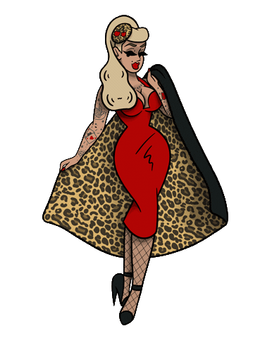 Pin Up Rock N Roll Sticker