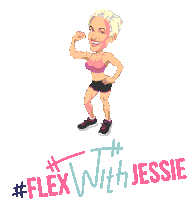 Fitness Flexing Sticker by Jessie Hilgenberg