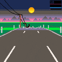 chiptune racing road pico8 powerline GIF
