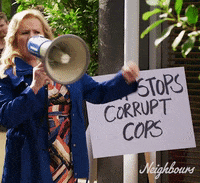 Protesting Sheila Canning GIF by Neighbours (Official TV Show account)
