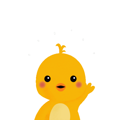 DidiSunshine giphyupload happy hello chicken Sticker