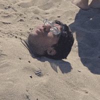 Buried in sand