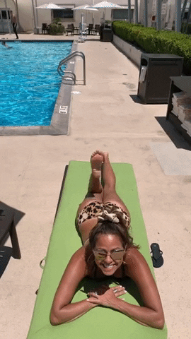 happy pool party GIF by Tricia  Grace