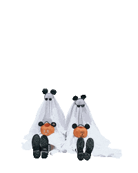 oykfolio halloween ghost trick or treat mickey Sticker