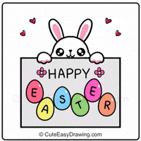 CuteEasyDrawings happy happy easter easter eggs cute gif GIF