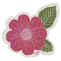 thealphabetj flower power dahlia thealphabetj the alphabet journal Sticker
