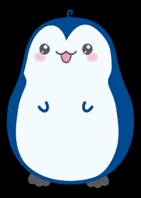 Blue Penguin Smile GIF by Stamatia Alexaki