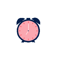 Wake Up Pink Sticker by Moonpig UK
