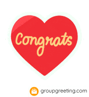GroupGreetingcards heart red congrats congratulations Sticker
