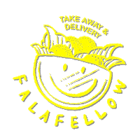 Falafellow happy smile psychedelic white Sticker