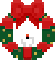 Merry Christmas Pixel Art Sticker