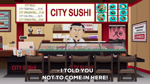 Angry City Sushi GIF by South Park