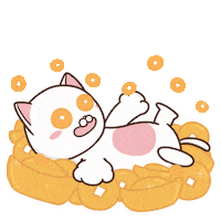 annmeowparty cat money meow cute cat Sticker