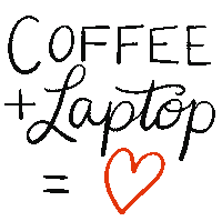 Coffee Working Sticker