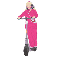 Pink Scooter Sticker by Tubi