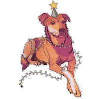 Dog Party Art Sticker