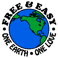 One Love World Sticker by Free & Easy