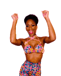 Happy Black Woman Sticker by takeepfit