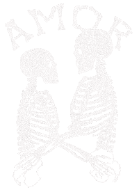 Couple Skull Sticker by aire retro