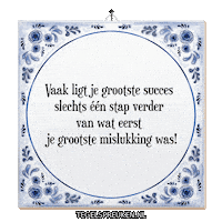 Succes Wijsheid Sticker by Tegelspreuken.nl