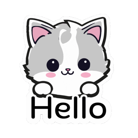 Cat Hello Sticker