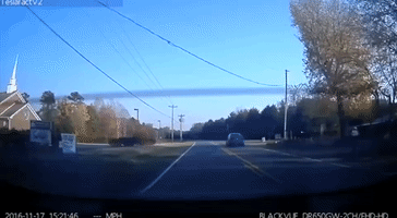 Tesla Rapid Acceleration Saves Driver From Speeding Threat