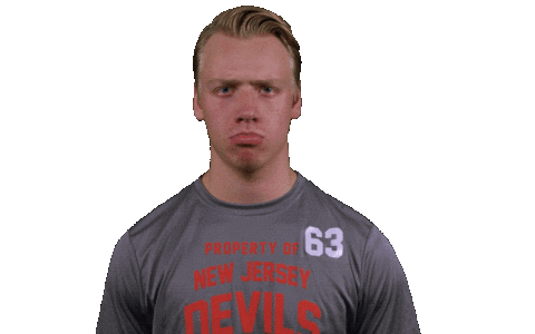 sad jesper bratt Sticker by New Jersey Devils