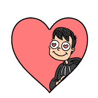 heart love Sticker by ne.comics