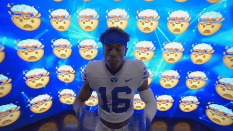 Shocked Byu Football GIF by BYU Cougars