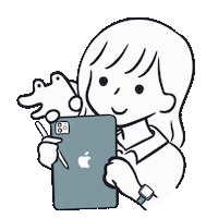 Girl Apple Sticker