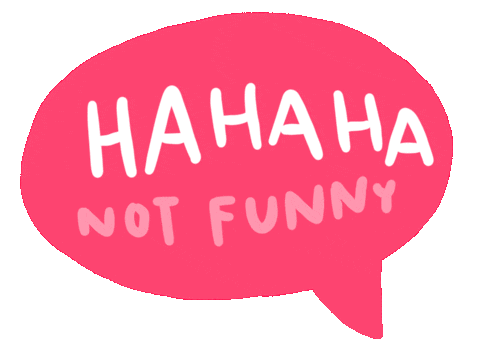 Sarcastic Laugh Sticker by byputy