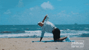 Lando Norris Beach GIF by Hilton Hotels