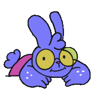 Bunny Chilling Sticker by Nick Ybarra