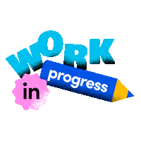 Work In Progress Sticker by Tremendousness