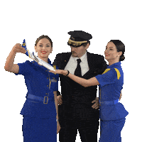 flyuia airplane flight pilot crew Sticker