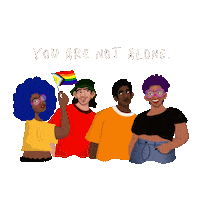 DevThePineapple pride lgbtq queer you are not alone Sticker