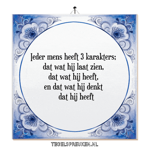 Humor Reflectie Sticker by Tegelspreuken.nl