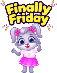 Excited Its Friday Sticker by Lucas and Friends by RV AppStudios