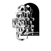 Black And White Halloween Sticker by V5MT
