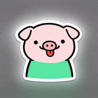 Thinking Pig GIF