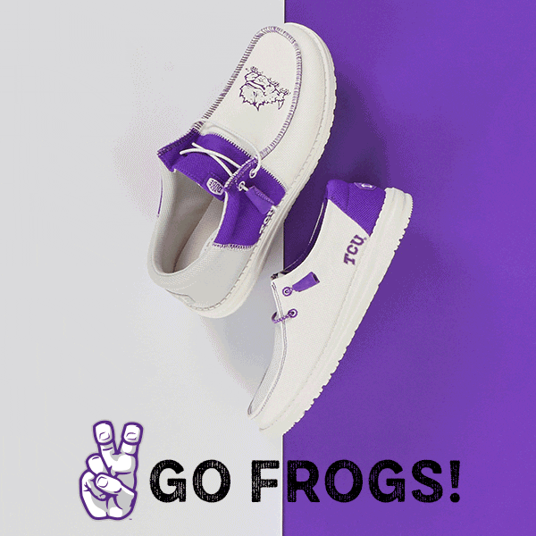 heydude_shoes tcu gofrogs tcufootball hornedfrogs GIF