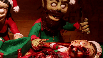 christmas horror elf GIF