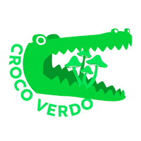 Crocomeal crocodile vert vege croco Sticker