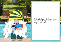 Pool Party Gnome GIF